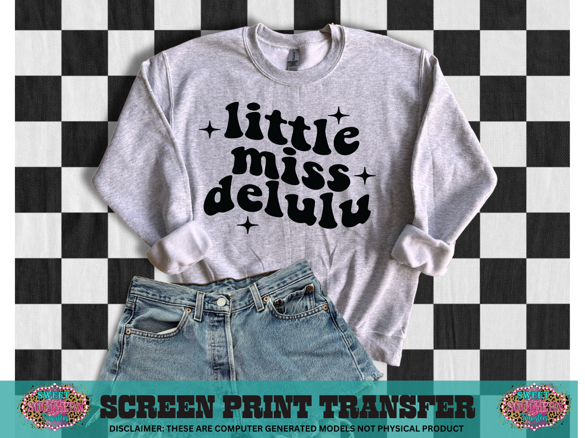 SINGLE COLOR SCREEN PRINT - LITTLE MISS DELULU
