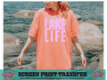 SINGLE COLOR SCREEN PRINT - LAKE LIFE DISTRESSED (DARK PURPLE)