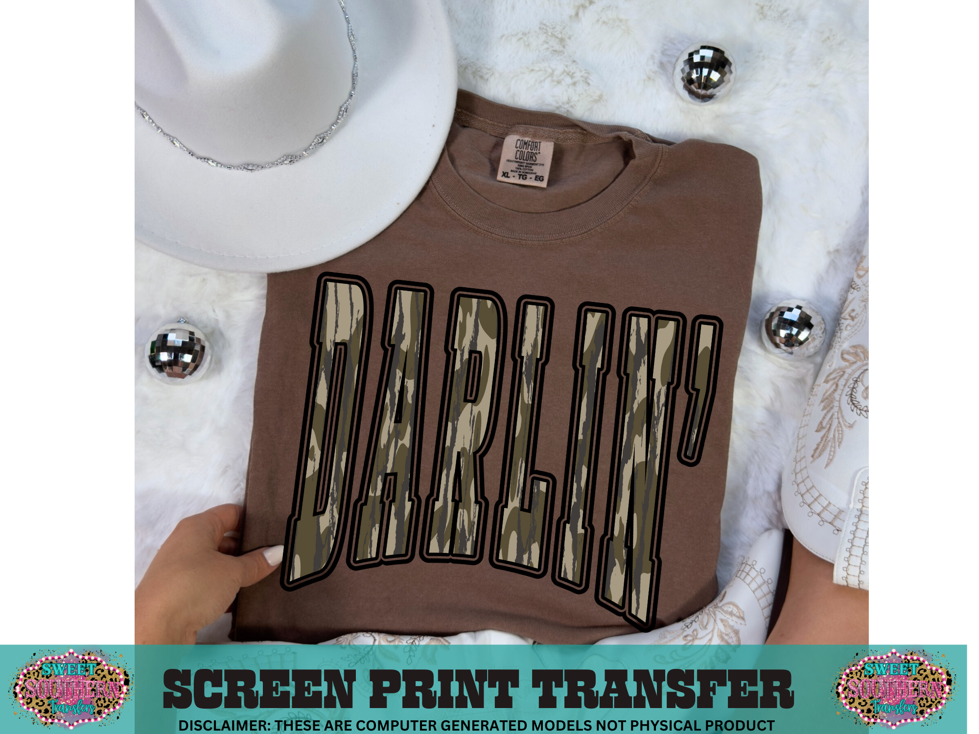 FULL COLOR SCREEN PRINT  - DARLIN' OLD CAMO