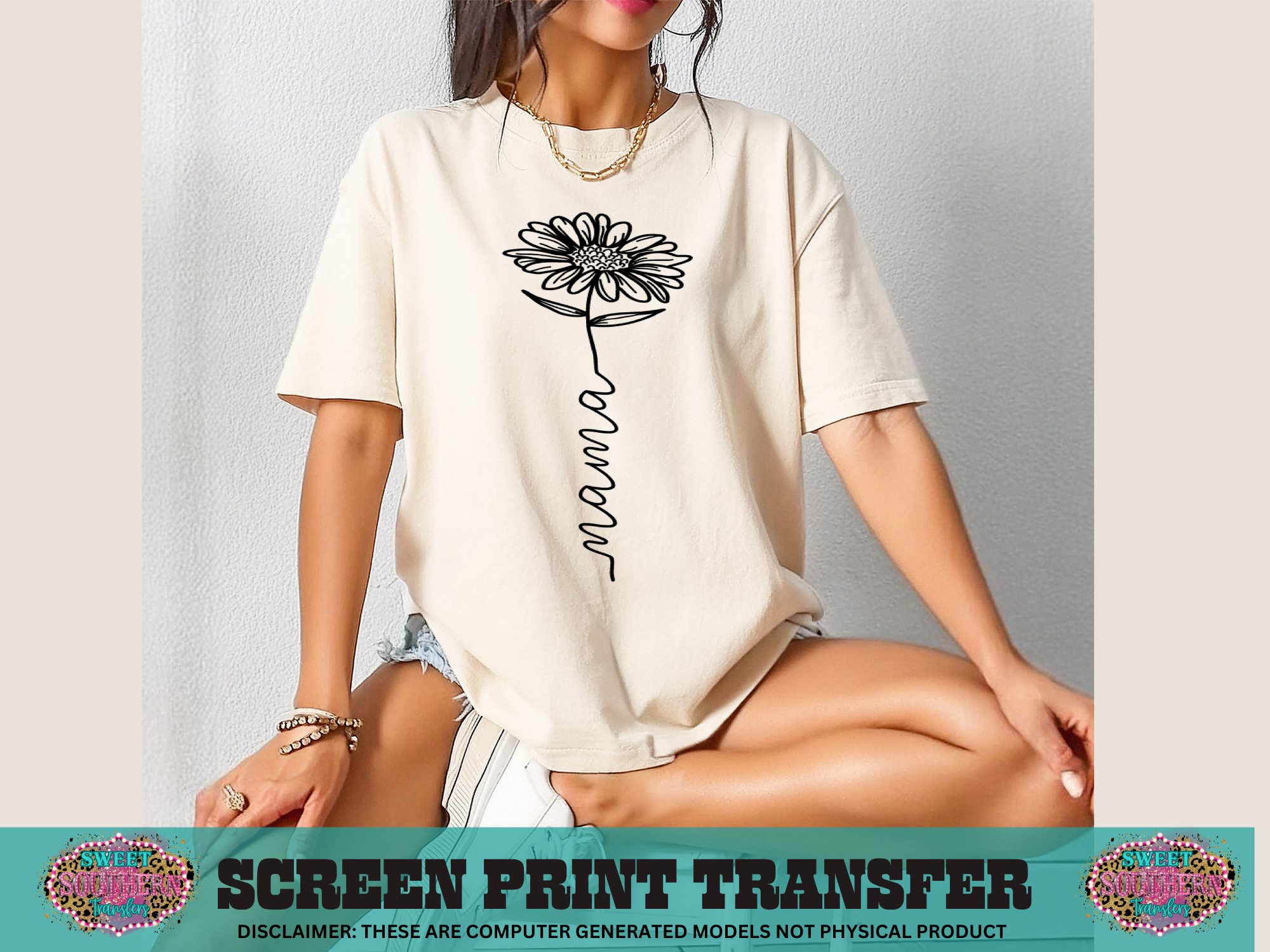 SINGLE COLOR SCREEN PRINT - SUNFLOWER MAMA
