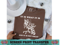 SINGLE COLOR SCREEN PRINT - IT IS WHAT IT IS