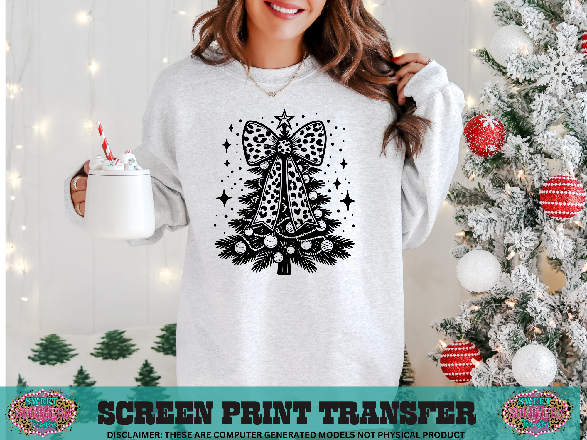 SINGLE COLOR SCREEN PRINT - TREE CHEETAH BOW