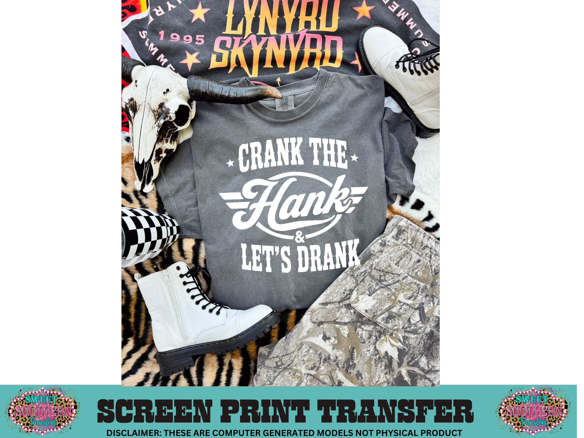 SINGLE COLOR SCREEN PRINT - CRANK THE HANK