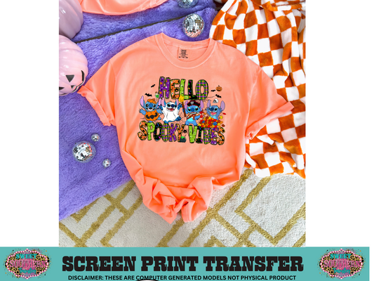 FULL COLOR SCREEN PRINT  - HELLO SPOOKY VIBES