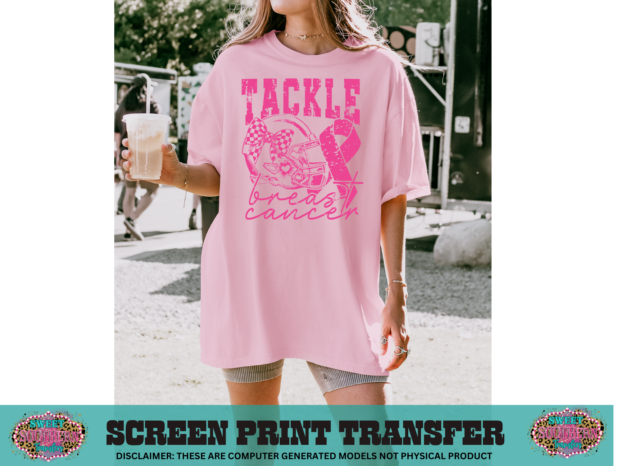 SINGLE COLOR SCREEN PRINT - TACKLE BREAST CANCER