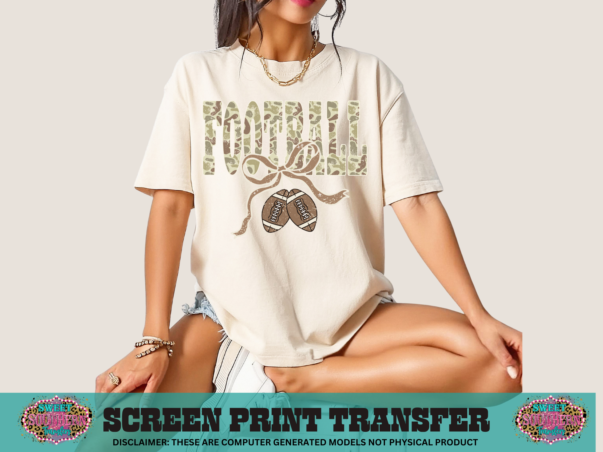 FULL COLOR SCREEN PRINT  - FOOTBALL CHERRY