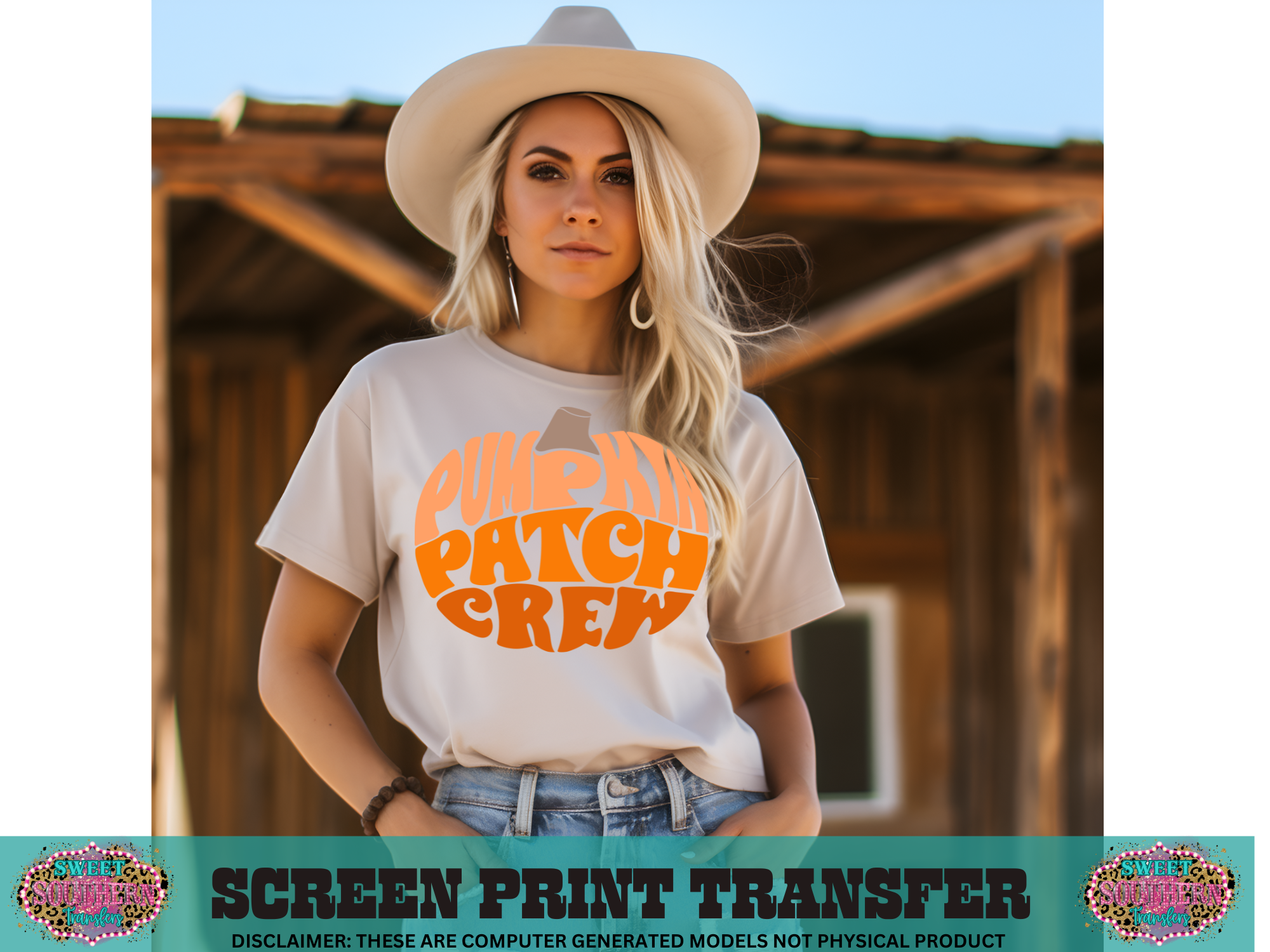 SINGLE COLOR SCREEN PRINT - PUMPKIN PATCH CREW (ALL ORANGE)