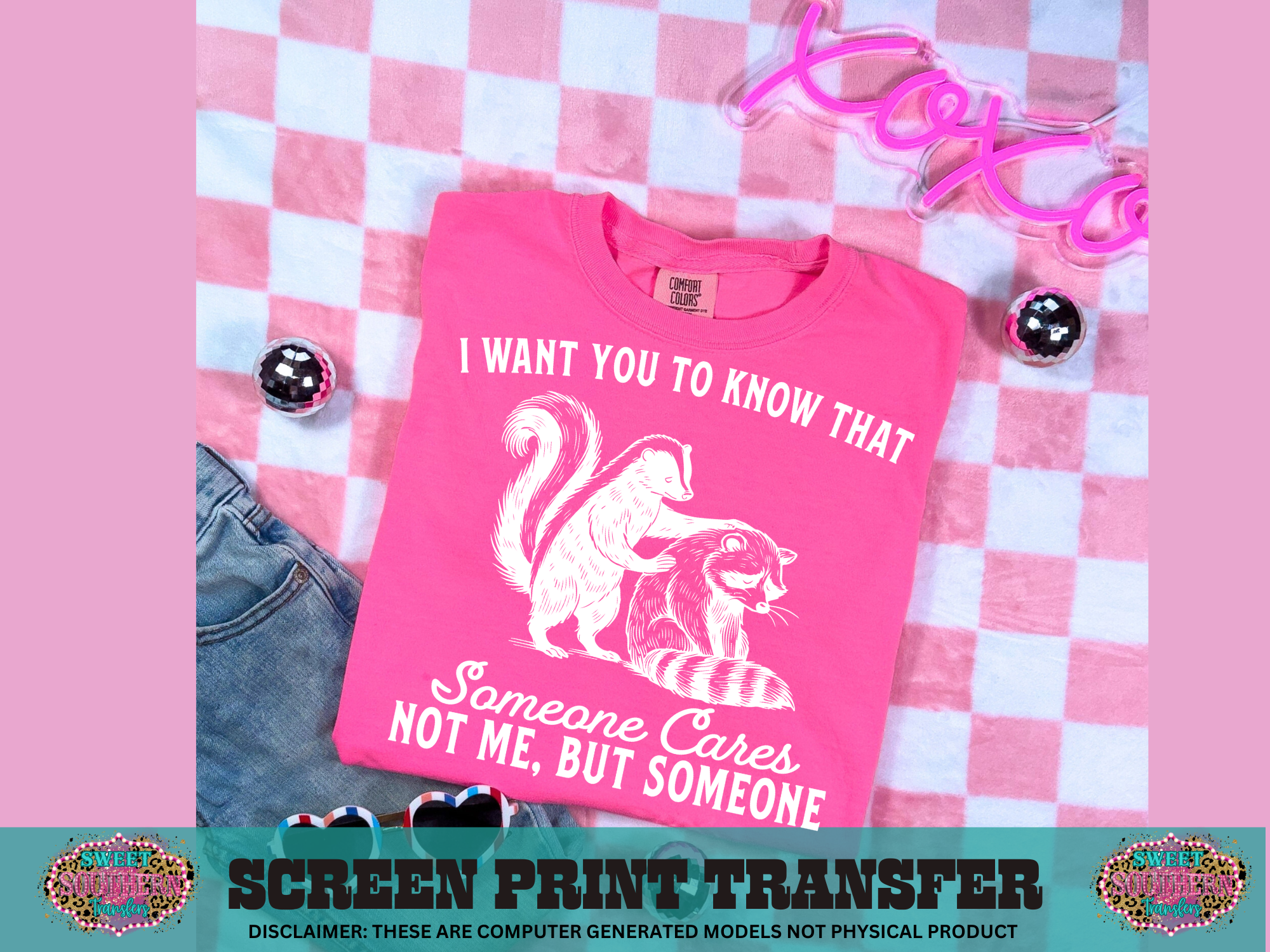SINGLE COLOR SCREEN PRINT - I WANT YOU TO KNOW THAT SOMEONE CARES