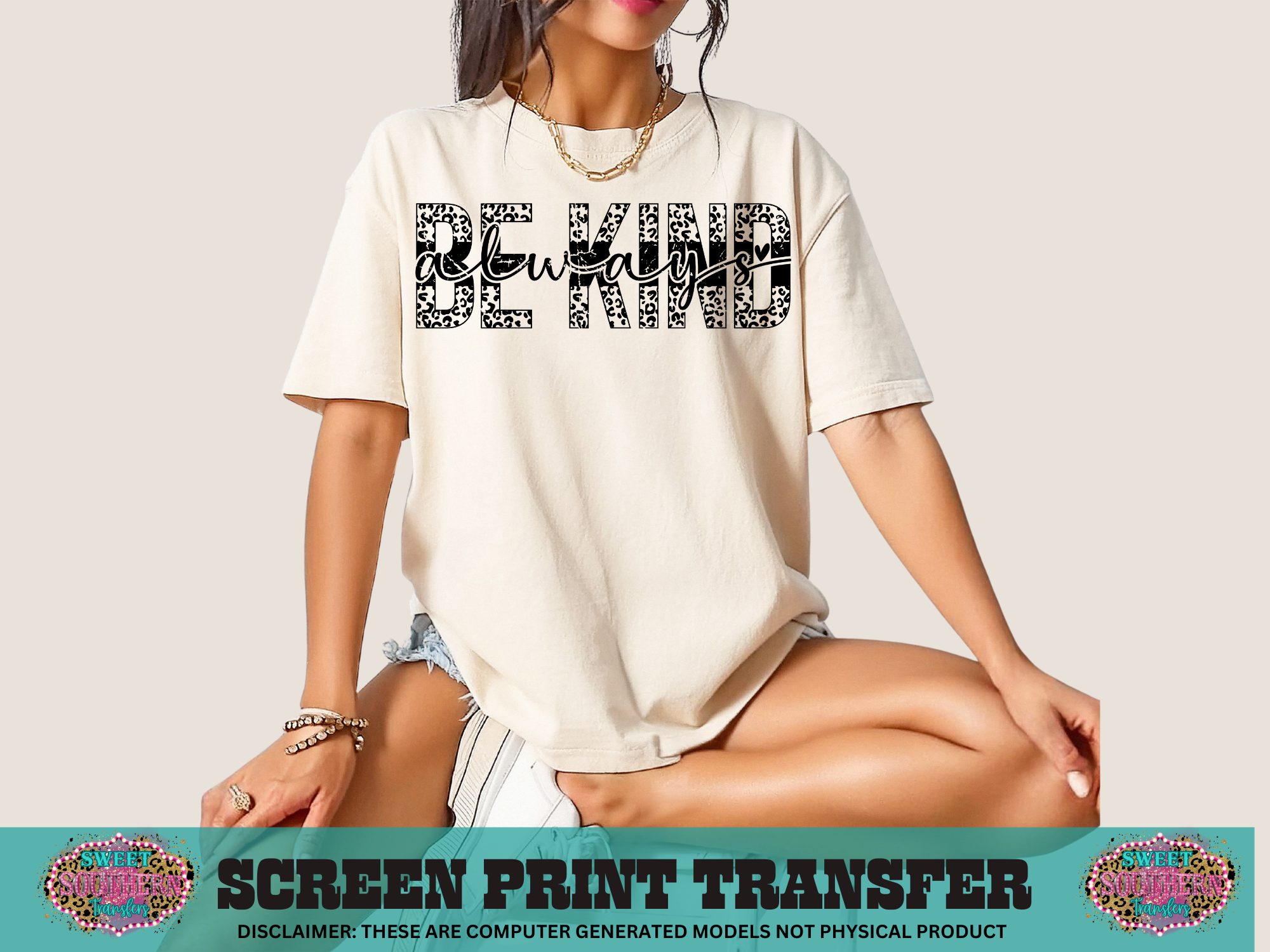SINGLE COLOR SCREEN PRINT - BE KIND ALWAYS