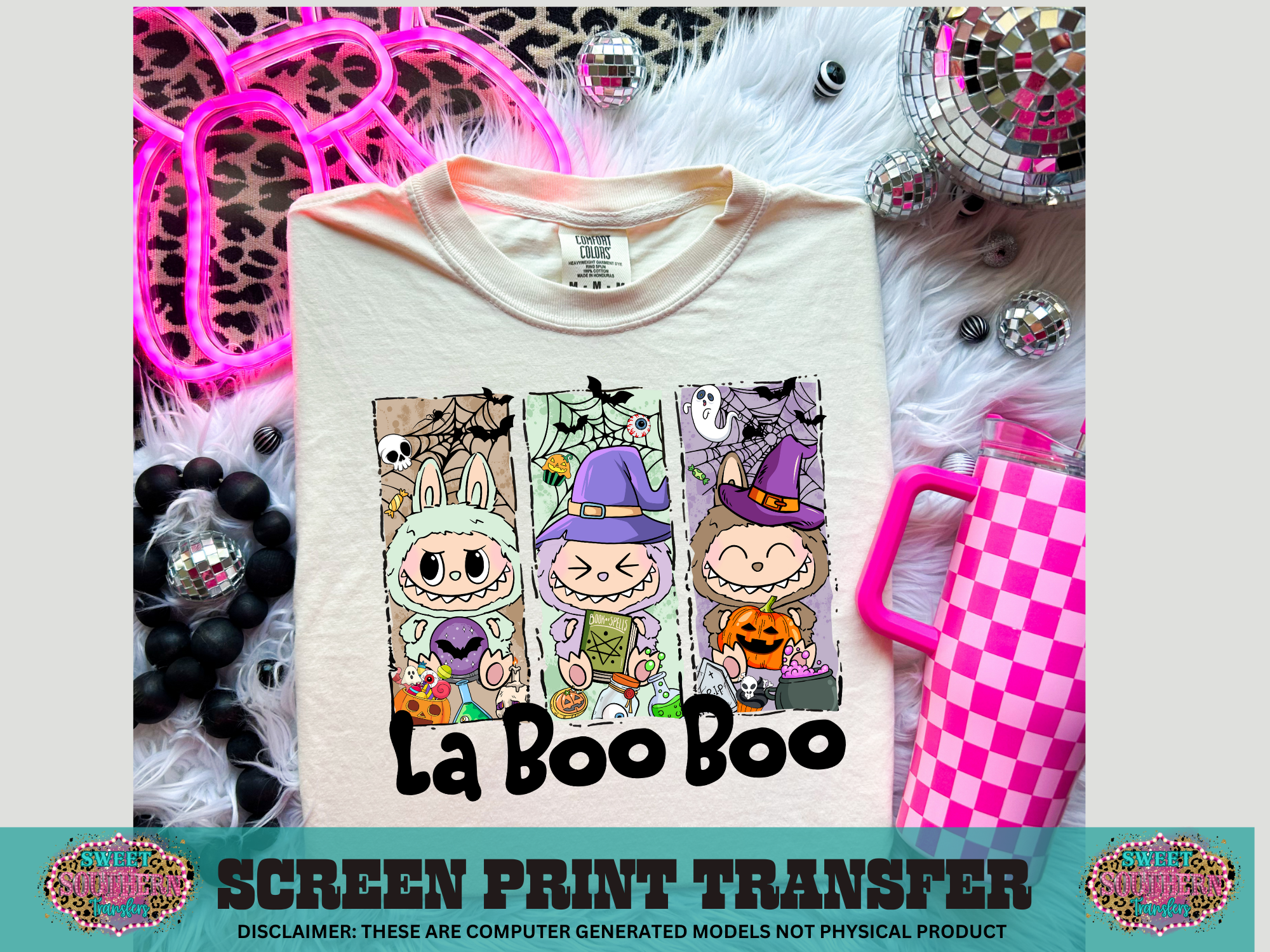 FULL COLOR SCREEN PRINT  -  LA BOOOOOOO