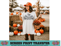 SINGLE COLOR SCREEN PRINT -PUMPKIN FLORAL