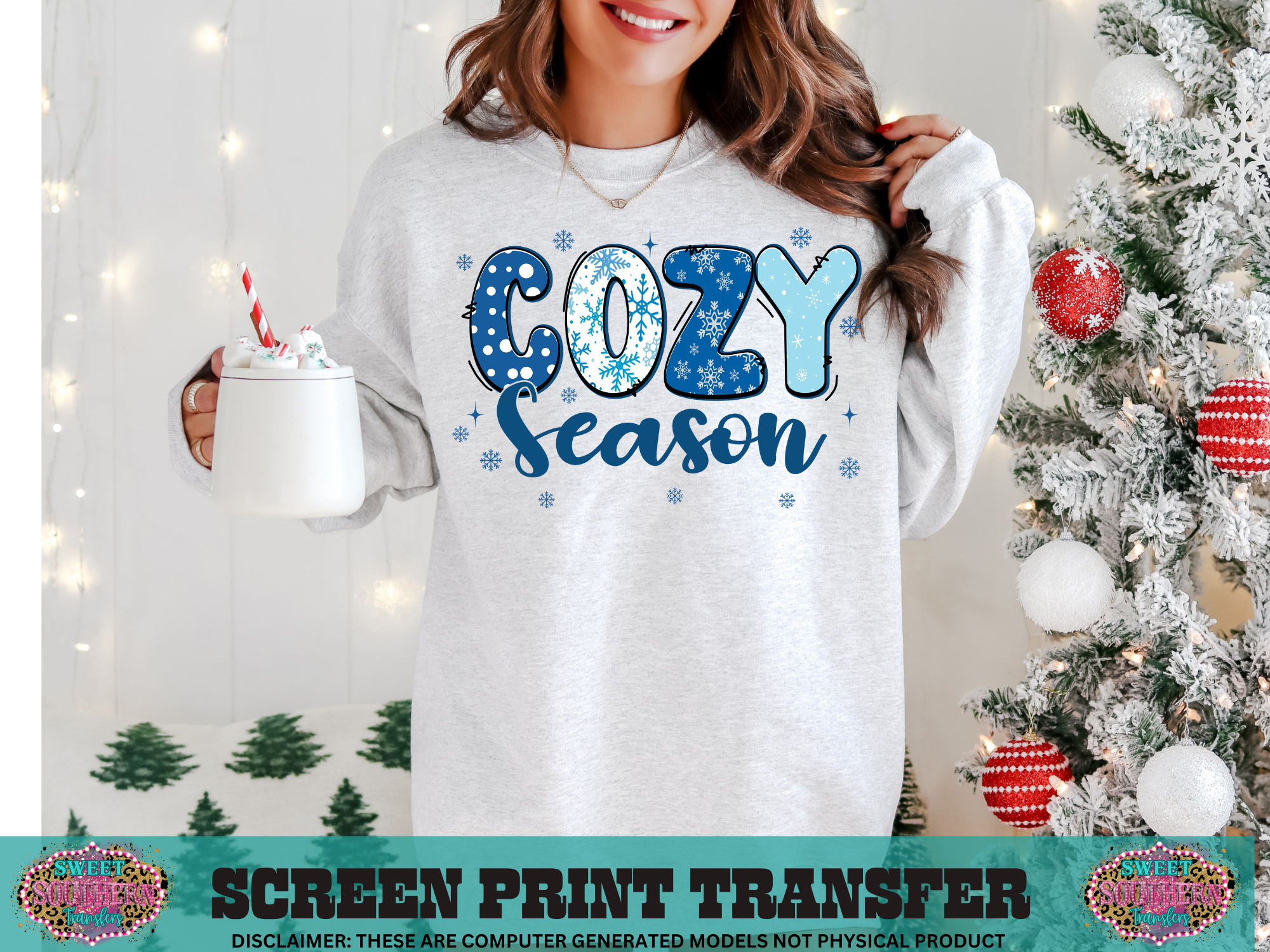 FULL COLOR SCREEN PRINT  - COZY SEASON BLUE