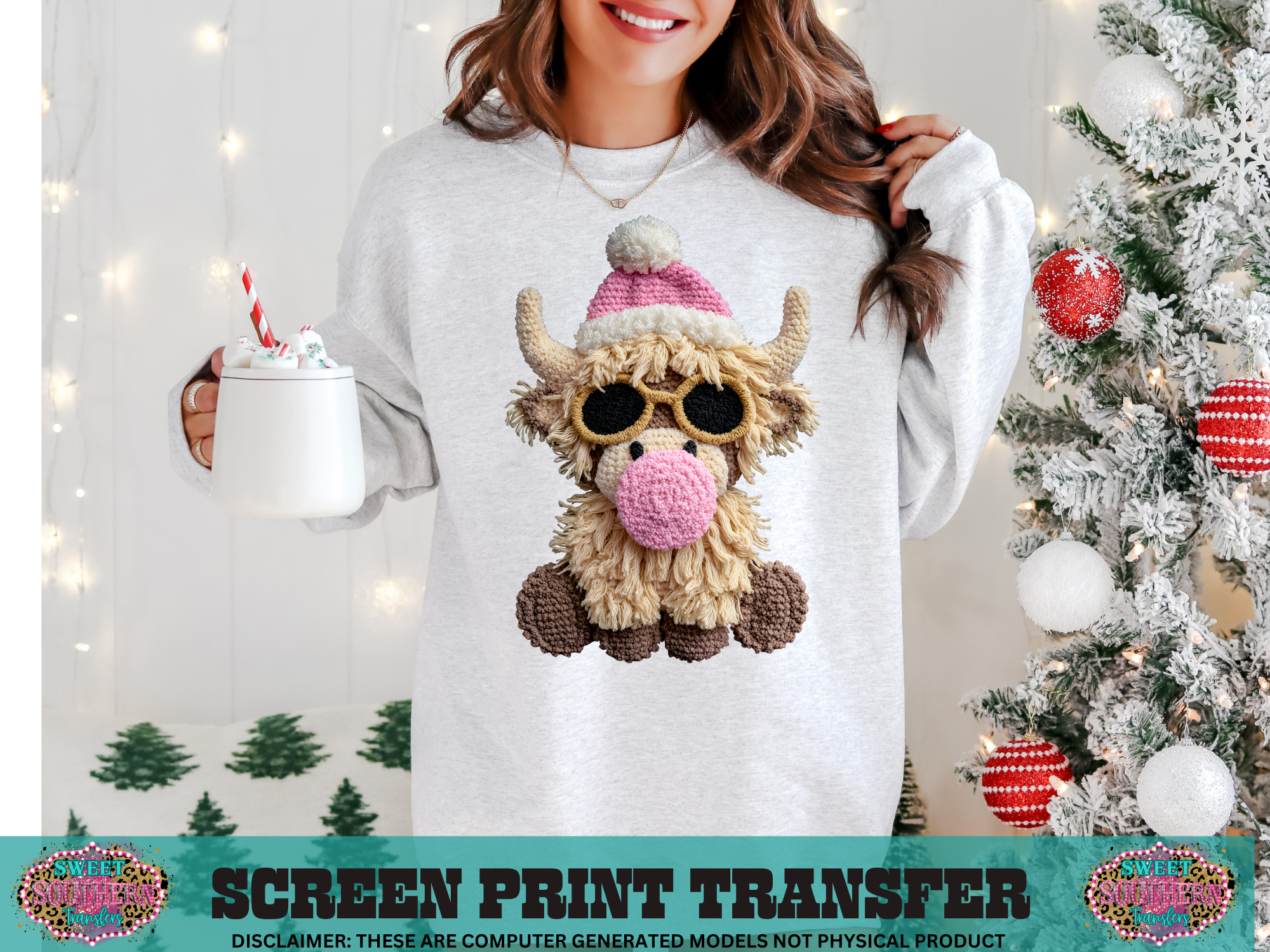 FULL COLOR SCREEN PRINT  - COW YARN