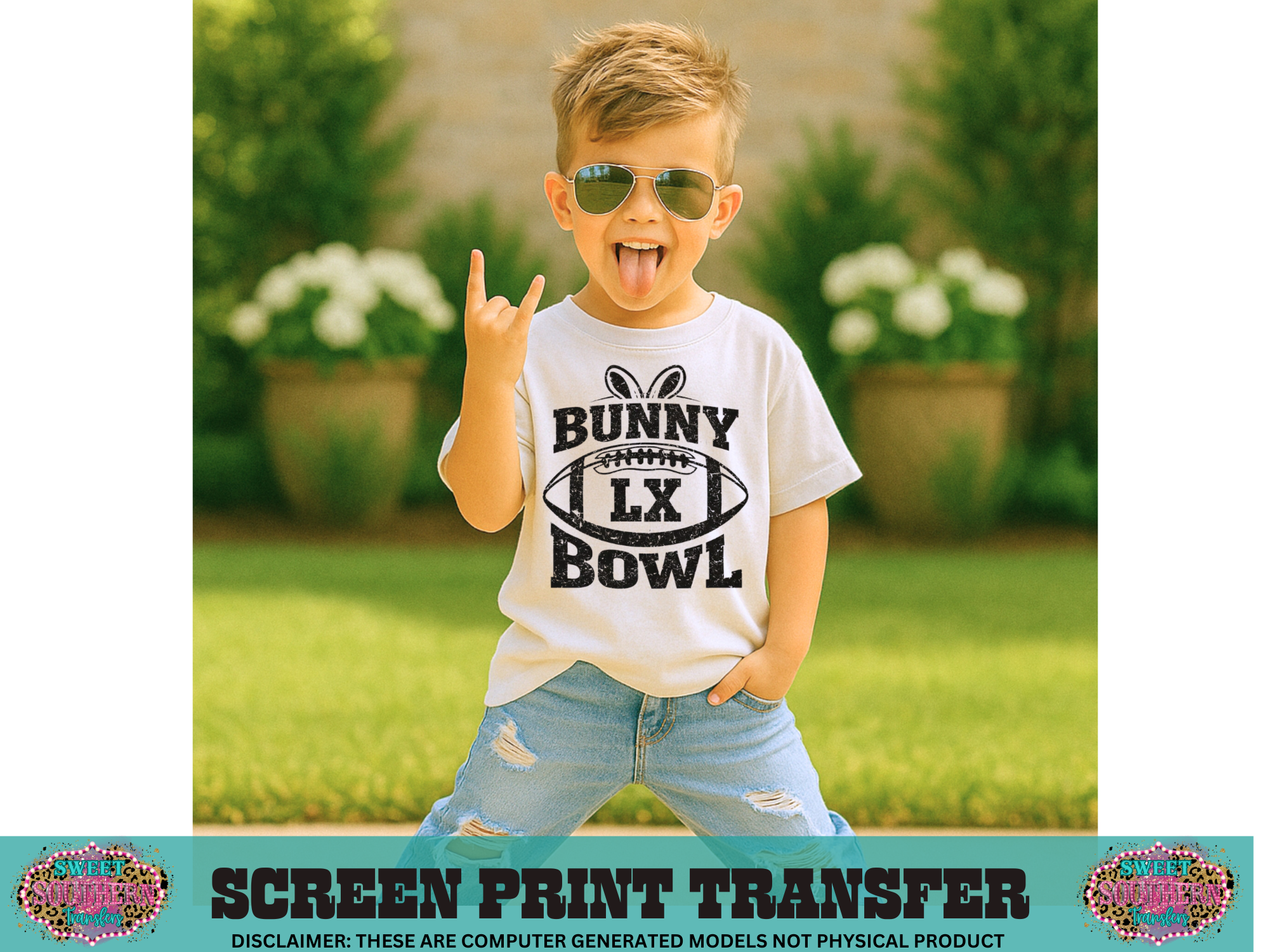 SINGLE COLOR SCREEN PRINT TRANSFER   - B KID