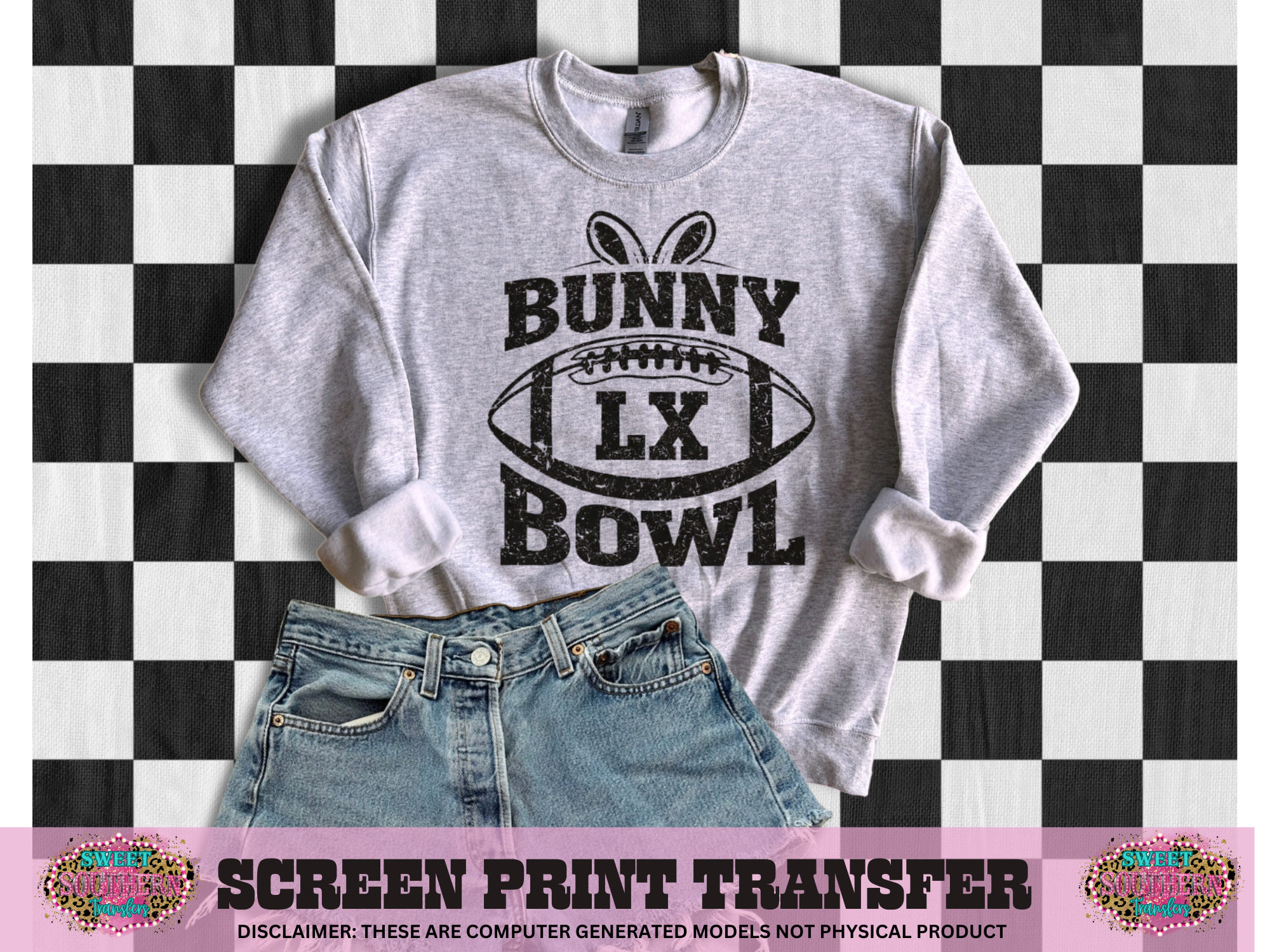 SINGLE COLOR SCREEN PRINT TRANSFER - B B