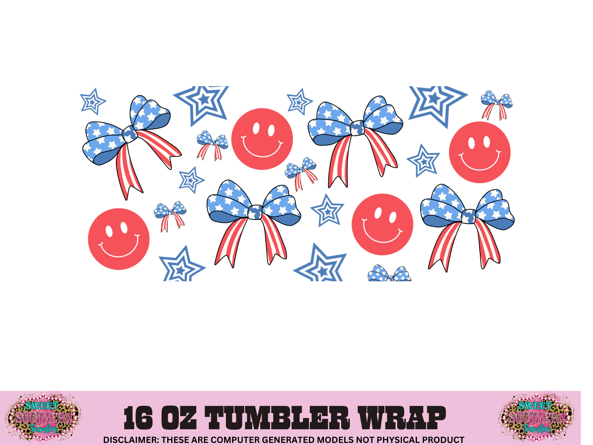 AMERICAN SMILEY  - UV DTF