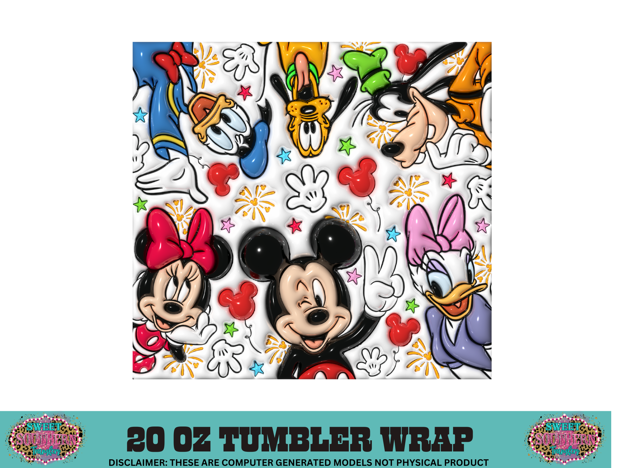 20 OZ SUBLIMATION TUMBLER WRAP - M FRIENDS