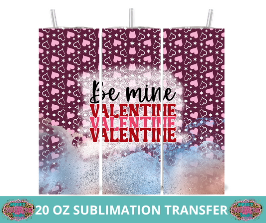 20 OZ SUBLIMATION TUMBLER WRAP -  BE MINE VALENTINE