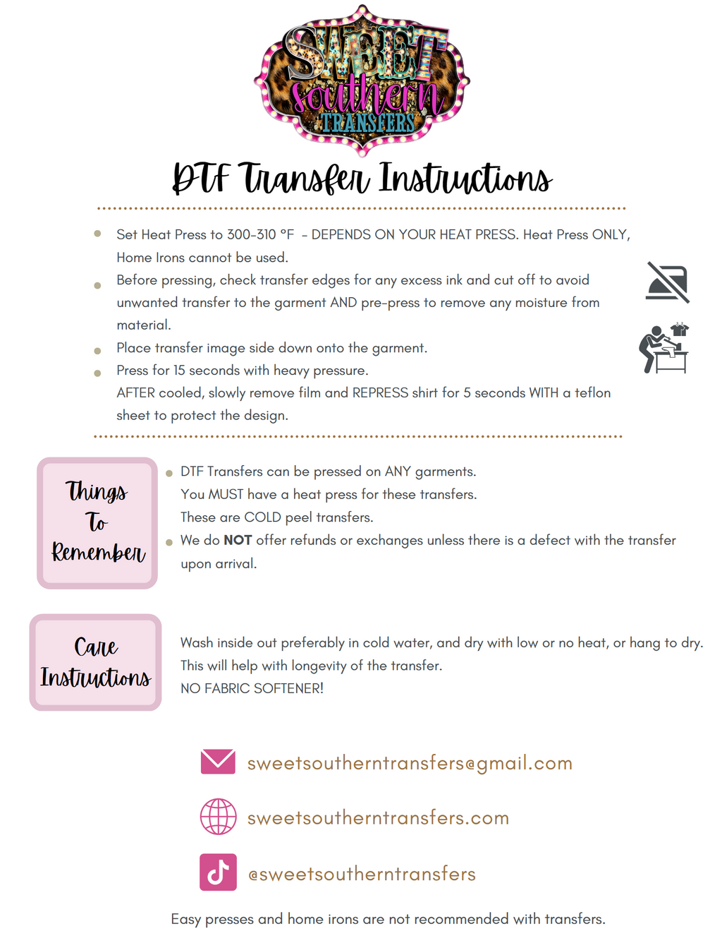 Transfer Instructions