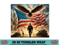 20 OZ SUBLIMATION TUMBLER WRAP - SOLIDER FLAG