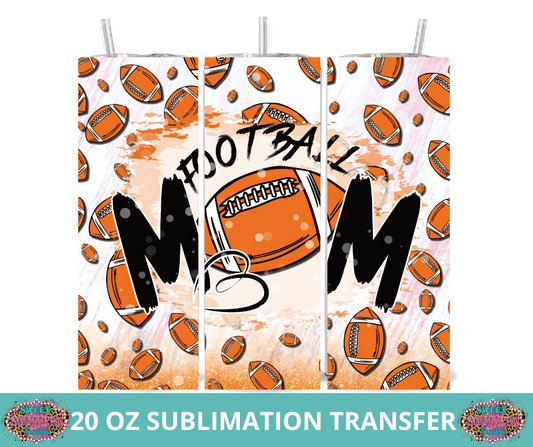 20 OZ SUBLIMATION TUMBLER WRAP -  FOOTBALL MOM