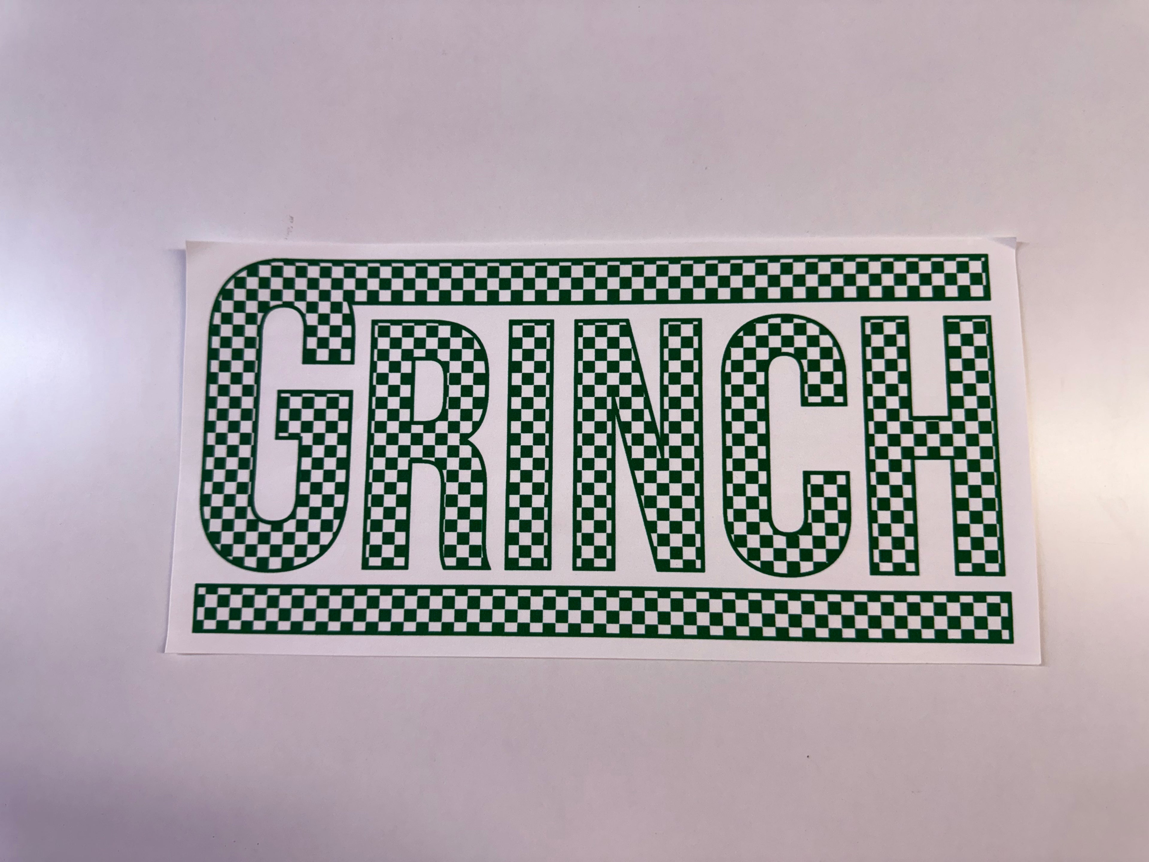 SINGLE COLOR SCREEN PRINT - G CHECKERED
