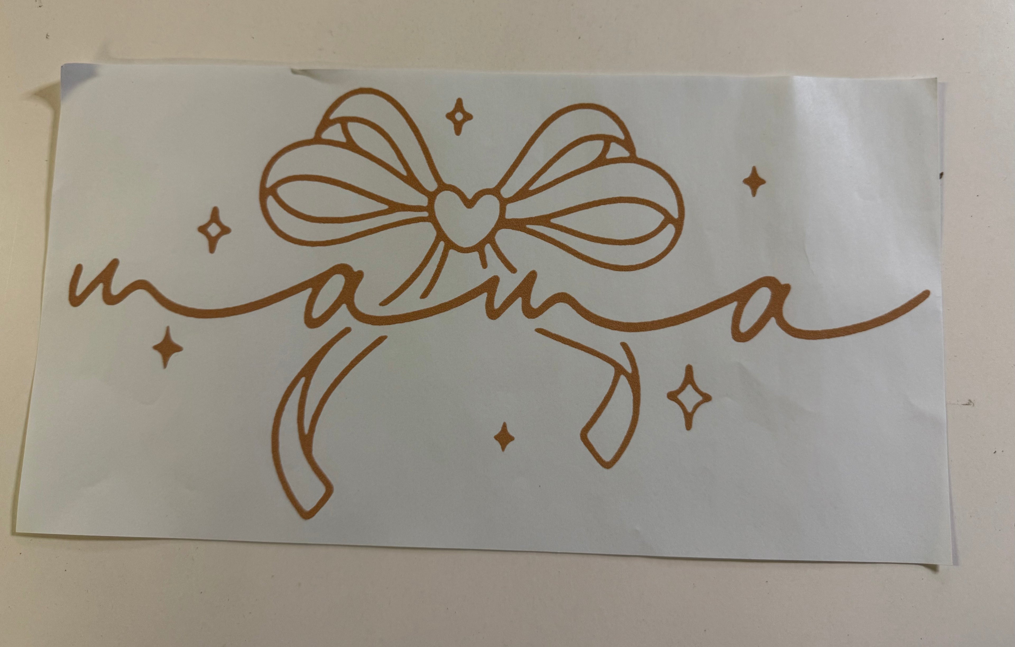 SINGLE COLOR SCREEN PRINT - MAMA BOW HEART