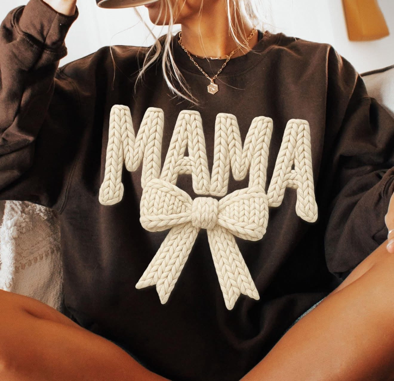 FULL COLOR SCREEN PRINT  - MAMA WHITE YARN