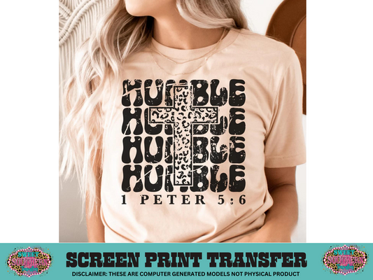 SINGLE COLOR SCREEN PRINT  - HUMBLE CROSS CHEETAH