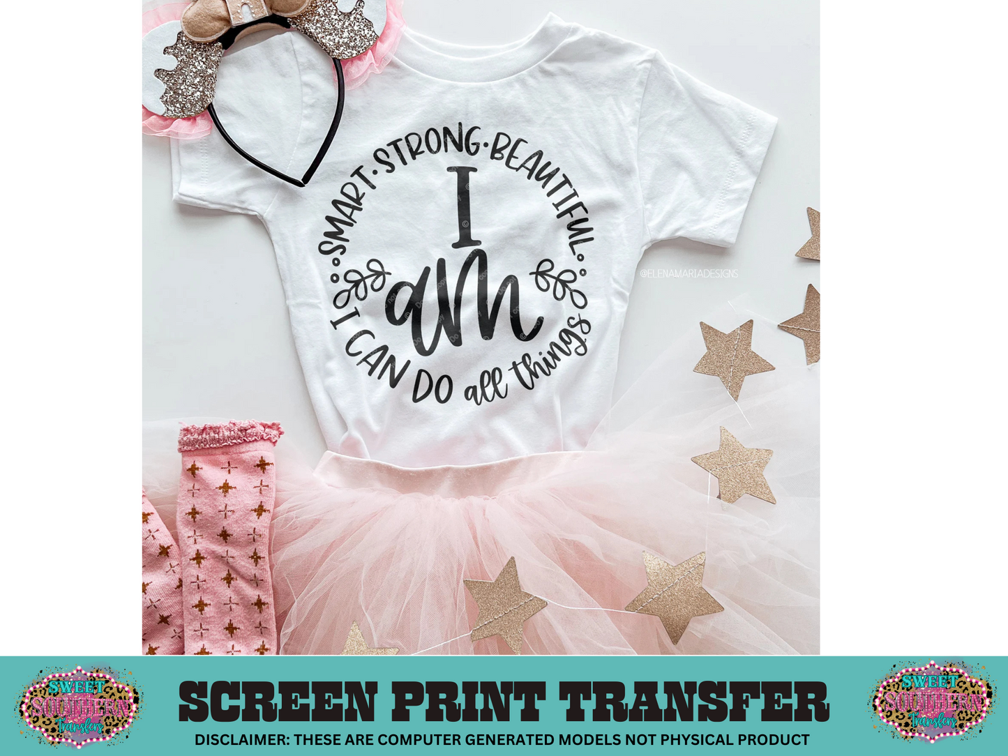 SINGLE COLOR SCREEN PRINT   -  I AM