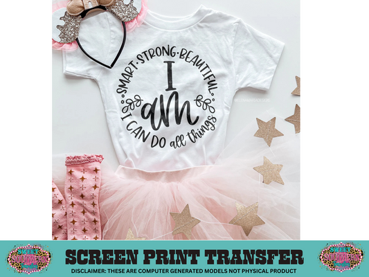 SINGLE COLOR SCREEN PRINT   -  I AM