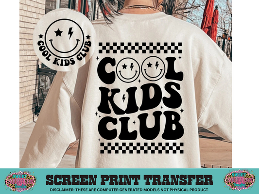 SCREEN PRINT - CHECKERED COOL KIDS CLUB