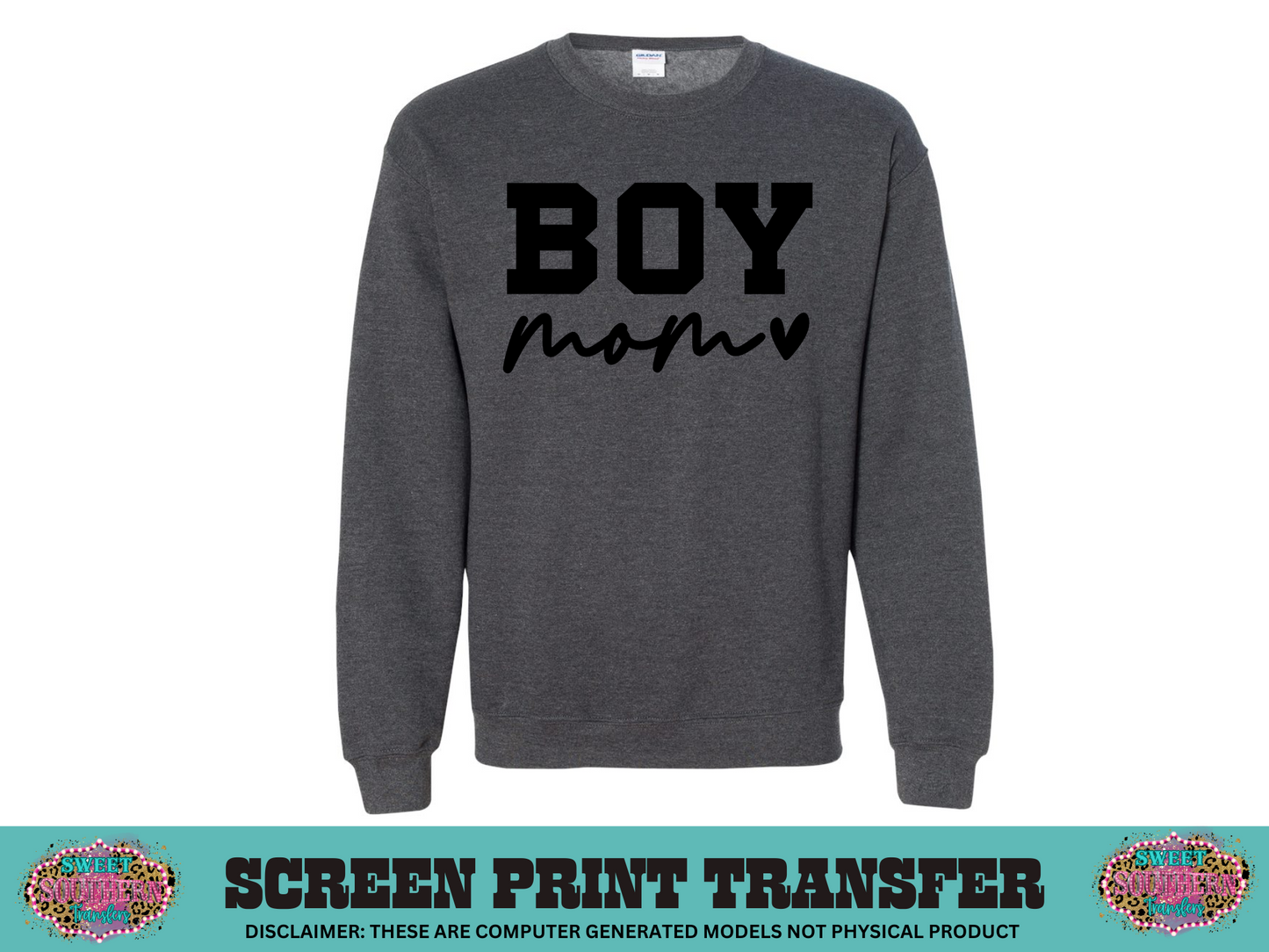 SINGLE COLOR SCREEN PRINT TRANSFER   - BOY MAMA VARISTY