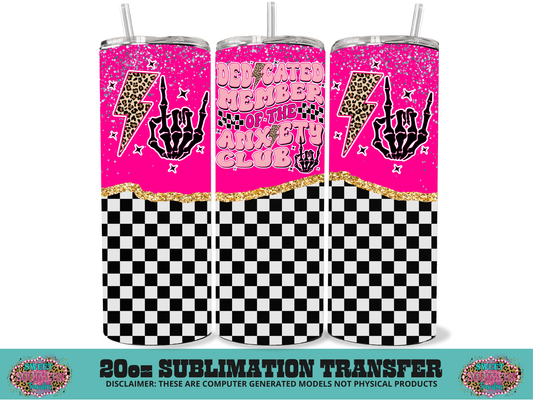 20oz SUBLIMATION TRANSFER - ANXIETY CLUB