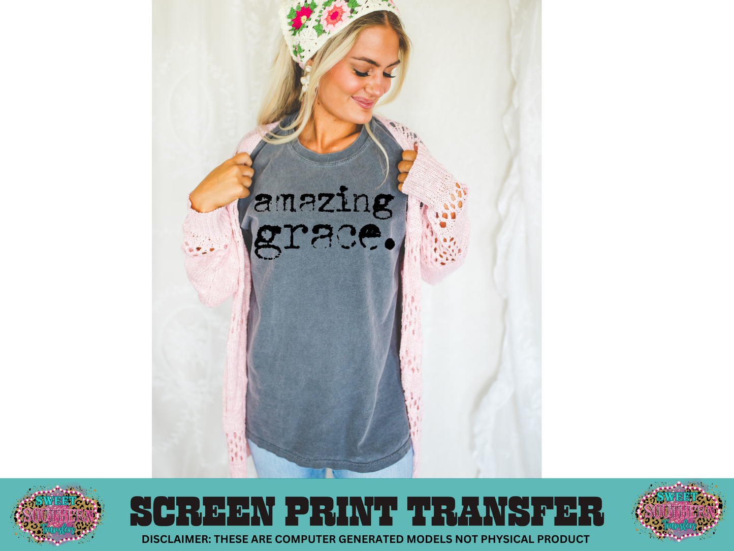 *LAST RESTOCK* SINGLE COLOR SCREEN PRINT   - AMAZING GRACE