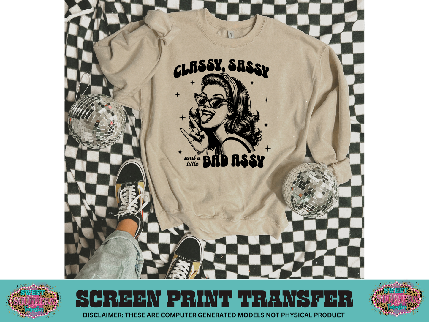 SINGLE COLOR SCREEN PRINT   - CLASSY TRASHY