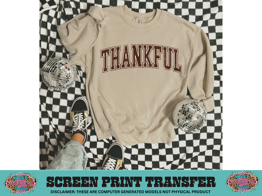 SINGLE COLOR SCREEN PRINT   - THANKFUL