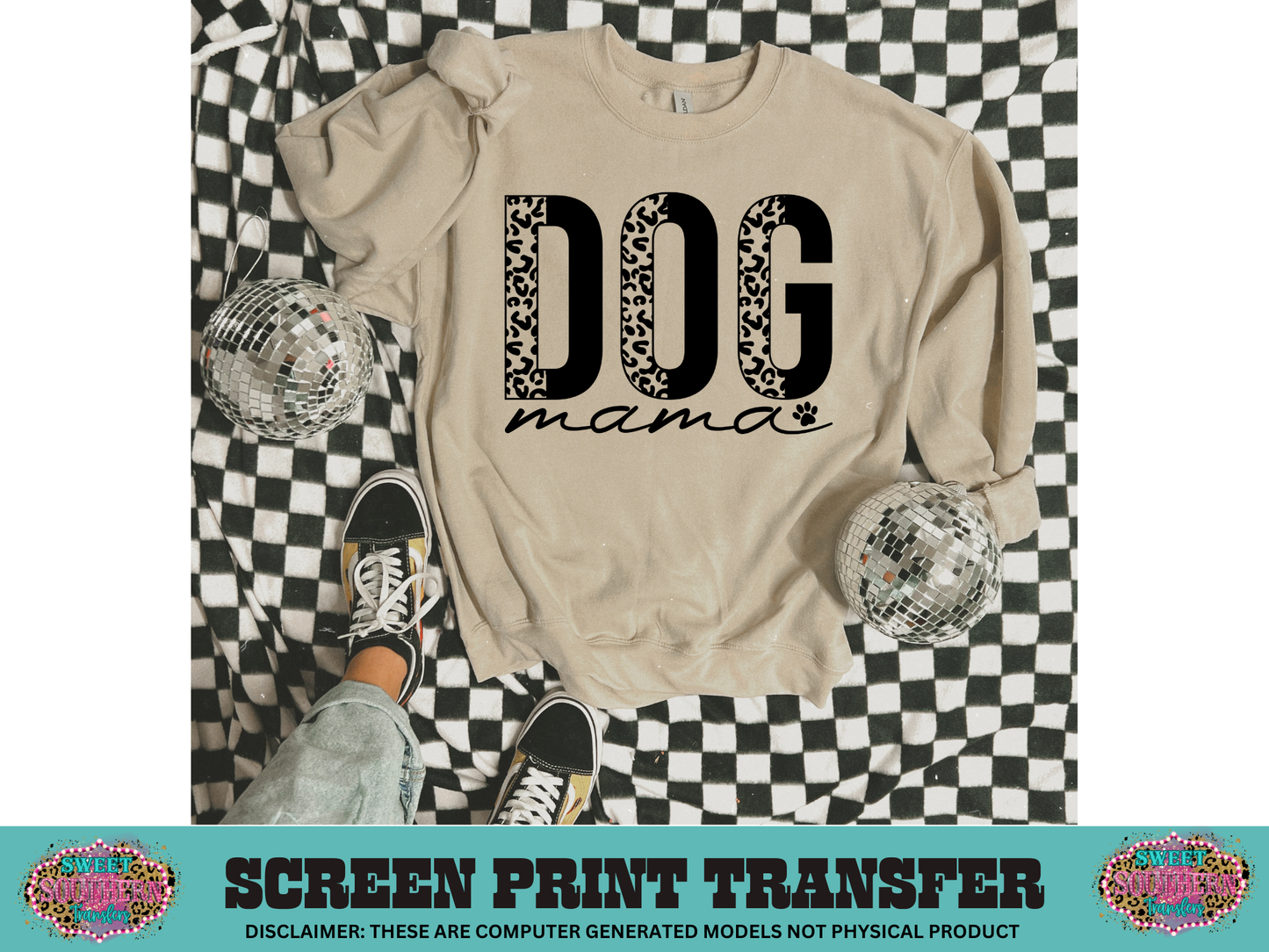 SINGLE COLOR SCREEN PRINT TRANSFER - DOG MAMA