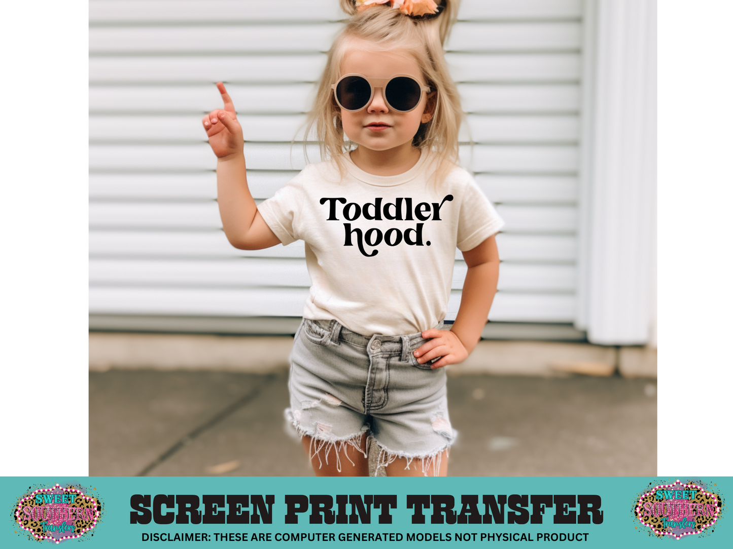 SINGLE COLOR SCREEN PRINT   - TODDLER HOOD