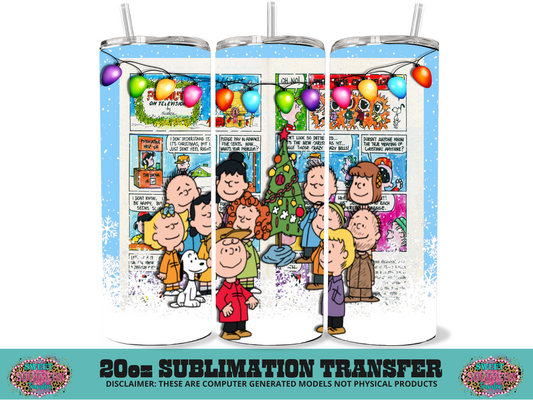 20oz SUBLIMATION TRANSFER - PEANUTS CHRISTMAS