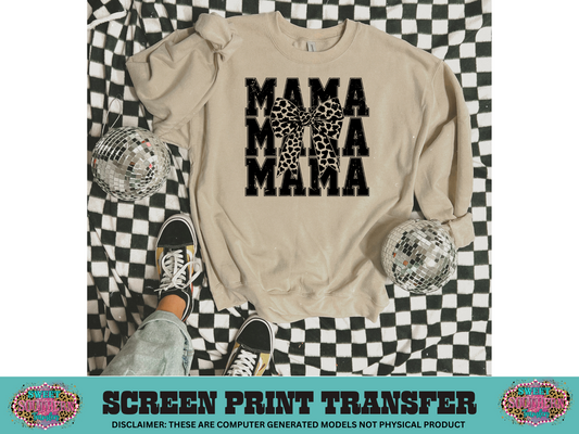 SINGLE COLOR SCREEN PRINT   - MAMA BOW