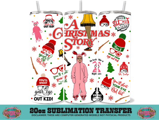 20oz SUBLIMATION TRANSFER - A CHRISTMAS STORY