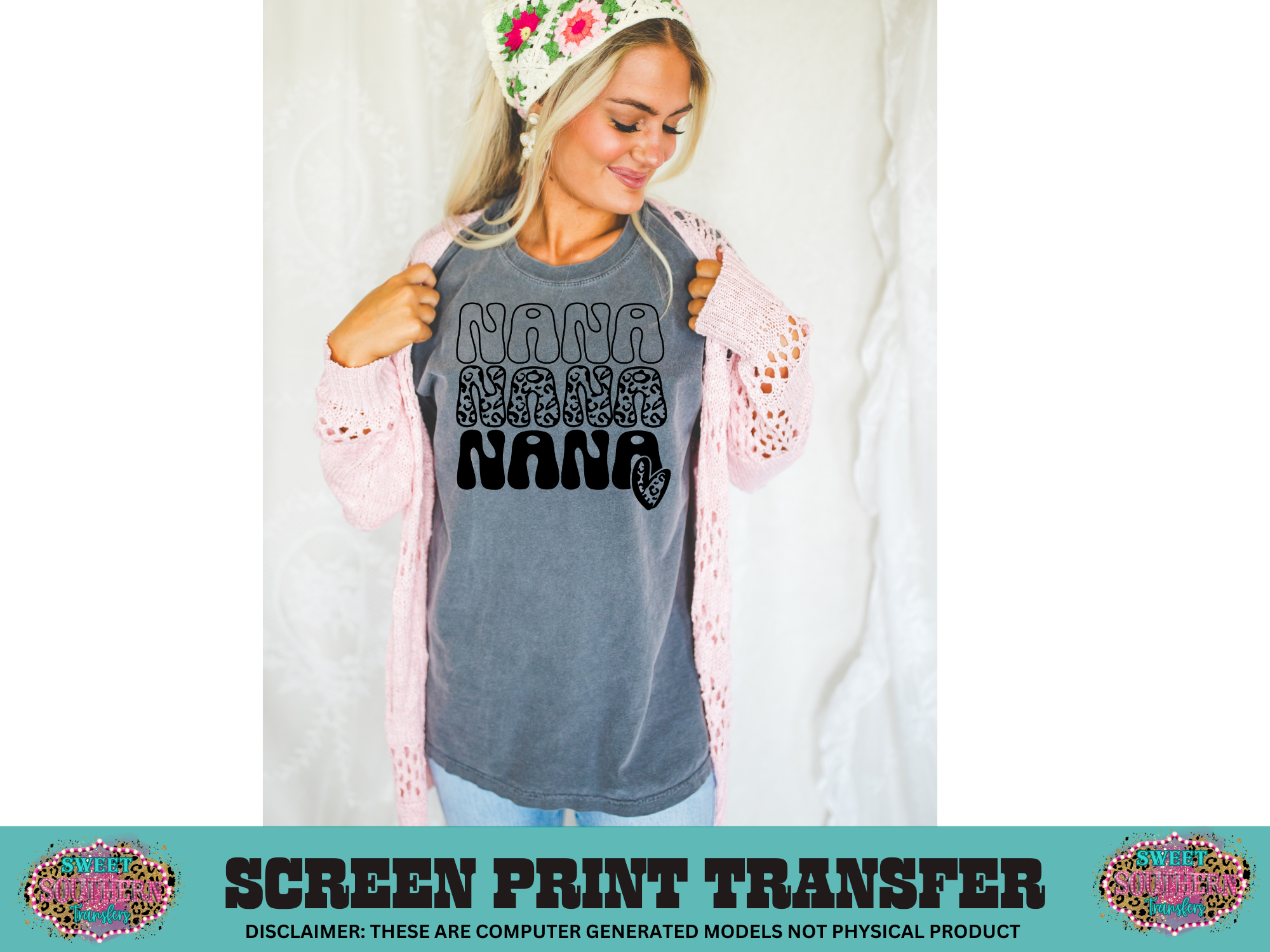 SINGLE COLOR SCREEN PRINT TRANSFER - NANA