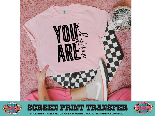 SINGLE COLOR SCREEN PRINT   - YOU ARE WORTHY