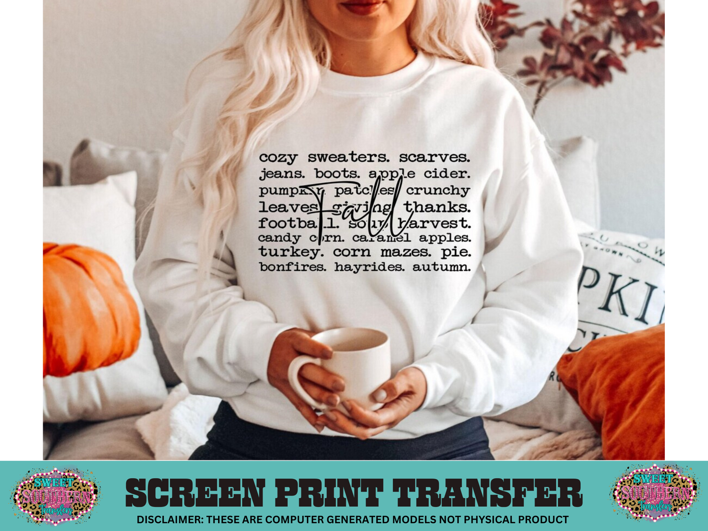 SINGLE COLOR SCREEN PRINT   - FALL SCRIPT