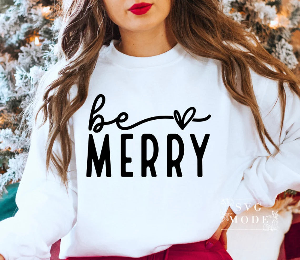 SINGLE COLOR SCREEN PRINT  -  BE MERRY HEART