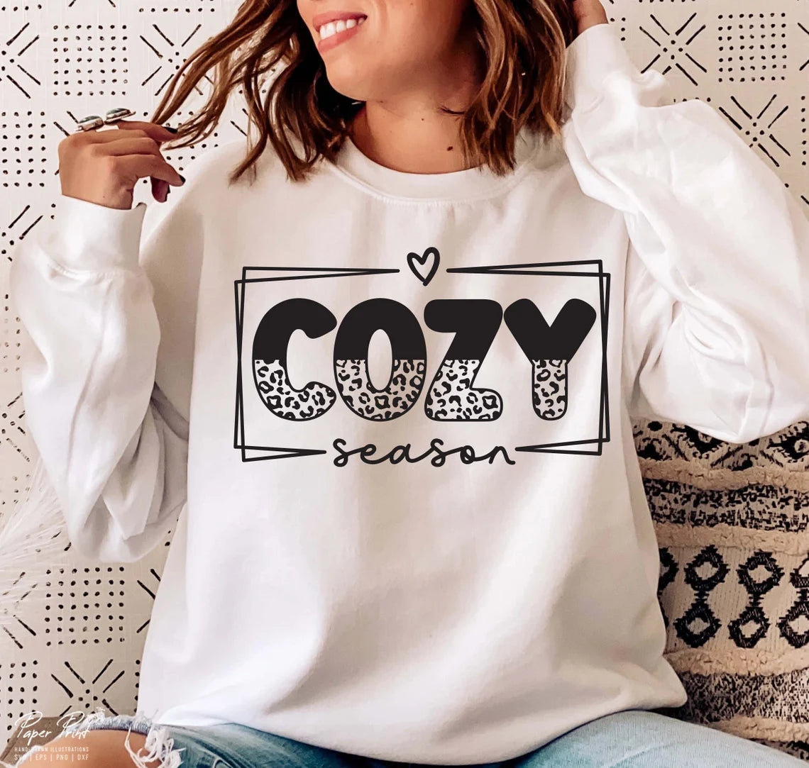 SINGLE COLOR SCREEN PRINT   - COZY SEASON CHEETAH