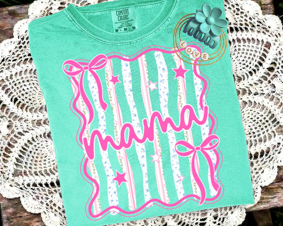 FULL COLOR SCREEN PRINT - MAMA STRIPES