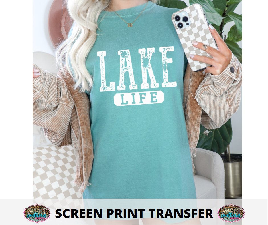 SINGLE COLOR SCREEN PRINT -  LAKE LIFE